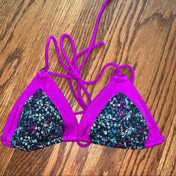 Kirra Flower String Bikini Top - Picture 3 of 6